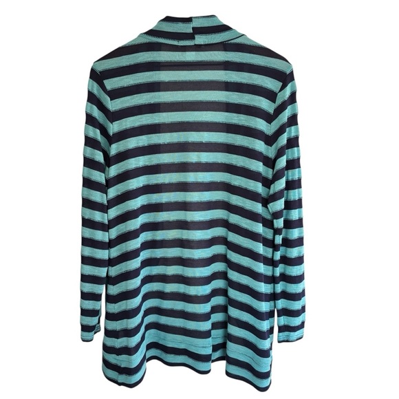 Coldwater Creek Open Front Cardigan Women’s Size XL Striped Casual - Picture 8 of 15